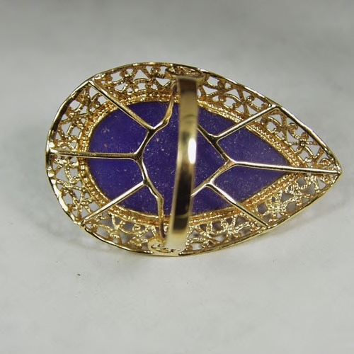 Estate Lavender Purple Jadeite 14 karat Gold Ring GL Litnon.com