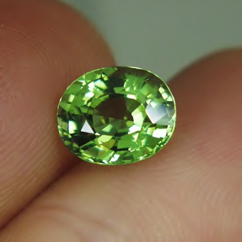 Fine Color Bright Green Tourmaline Tanzania 2.74 ct GL Litnon.com
