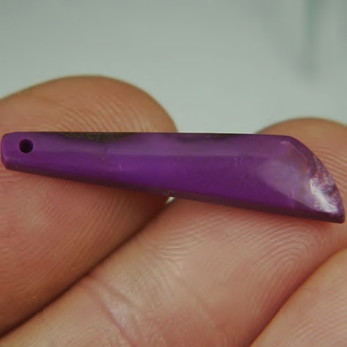 Natural Plum Color Sugilite Bead Africa 4.61ct GL Litnon.com