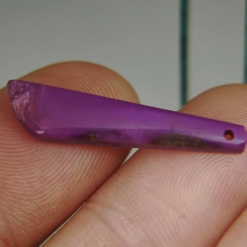 Natural Plum Color Sugilite Bead Africa 4.61ct GL Litnon.com