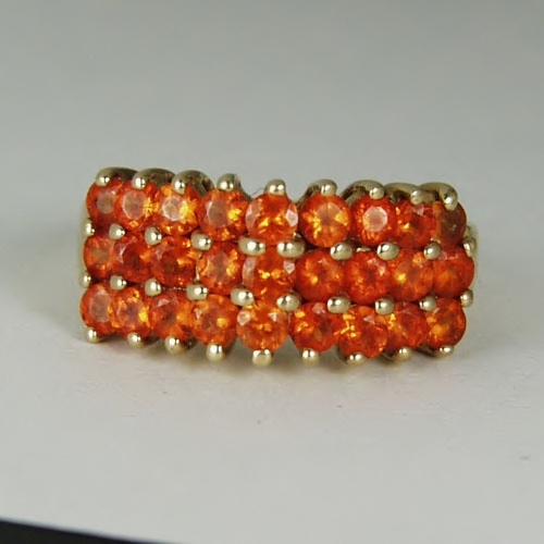 Estate Glowing Color Mandarin Spessartite Garnet 14 kt Ring  Litnon.com