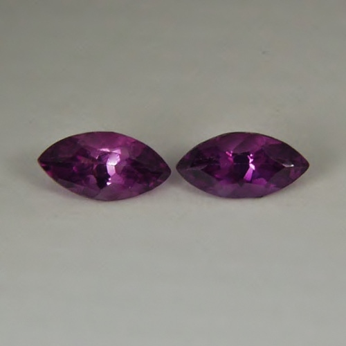 Matched Pair Rich Purple Pink Ceylon Sapphires 1.38 ct tw  Litnon.com