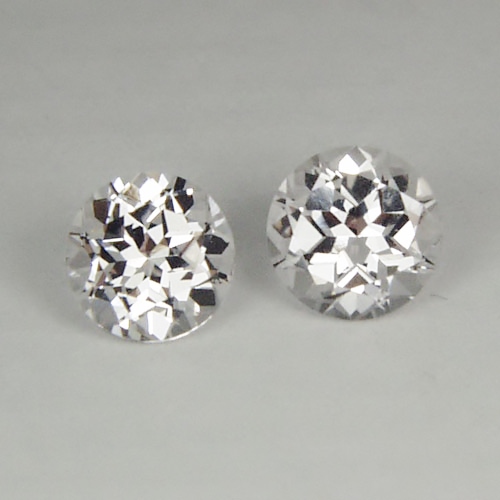 Precision Cut Natural Ceylon White Sapphire Pair 2.59 ct  Litnon.com