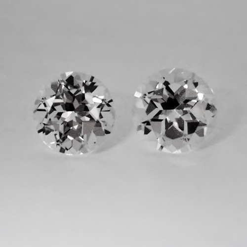 Precision Cut Natural Ceylon White Sapphire Pair 2.59 ct  Litnon.com