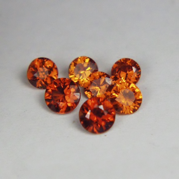 Bright Spessartite Garnet Rounds Nigeria 1.72 ct tw  Litnon.com