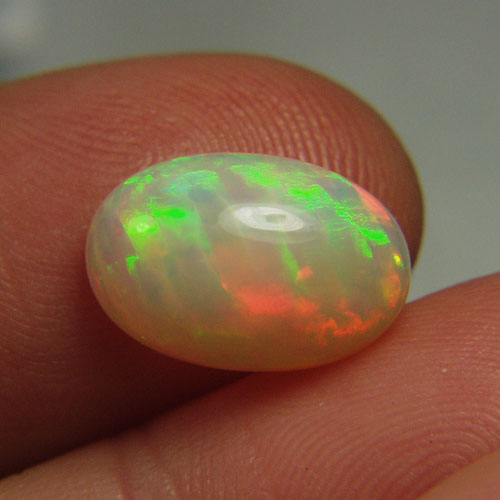 Superior Multi-Color Fire Fine Quality Welo Opal 5.37ct GL Litnon.com