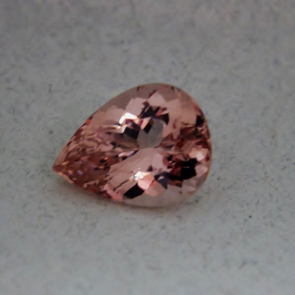 Strong Color Peach Pink Bright Nigerian Morganite 7.28 ct  Litnon.com