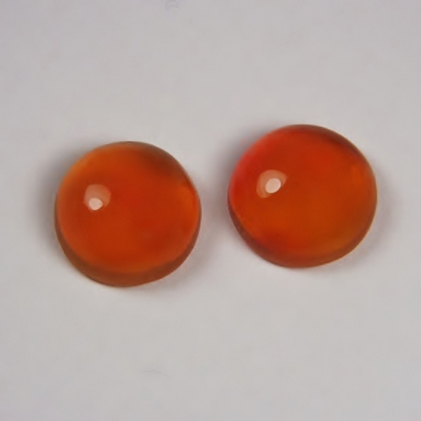 Top Gem Fanta Orange 12 mm Mexican Fire Opal Pair 12.12 ct   Litnon.com