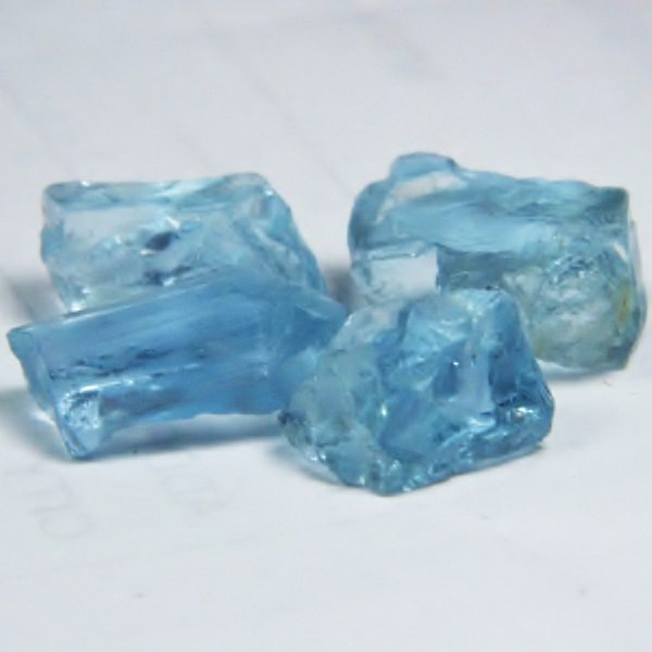 Strong Blue  Aquamarine Facet Rough Nigeria 20.08 ct  Litnon.com
