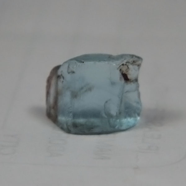 True Blue  Clean Aquamarine Facet Rough Nigeria 6.38 ct  Litnon.com