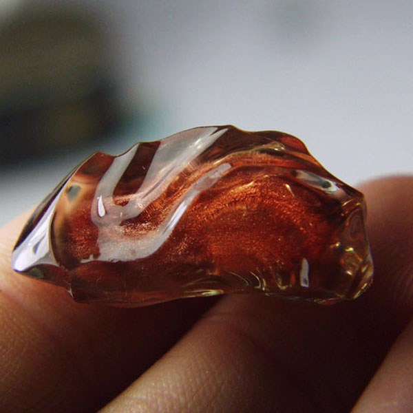 Carved Bi-Color Oregon Sunstone 35.86 ct GL Litnon.com