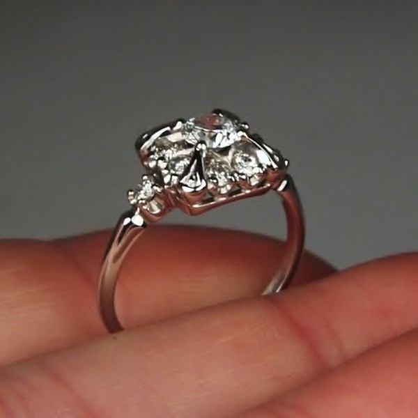 Antique ~ Vintage European Cut Diamond 18 kt Ring  Litnon.com