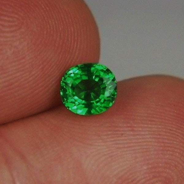 Bright and Fine Color Tsavorite Green Garnet Kenya 1.22ct GL Litnon.com