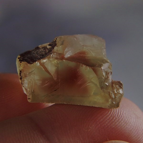 Red Center Natural Oregon Sunstone Facet Rough 37.03 ct GL Litnon.com