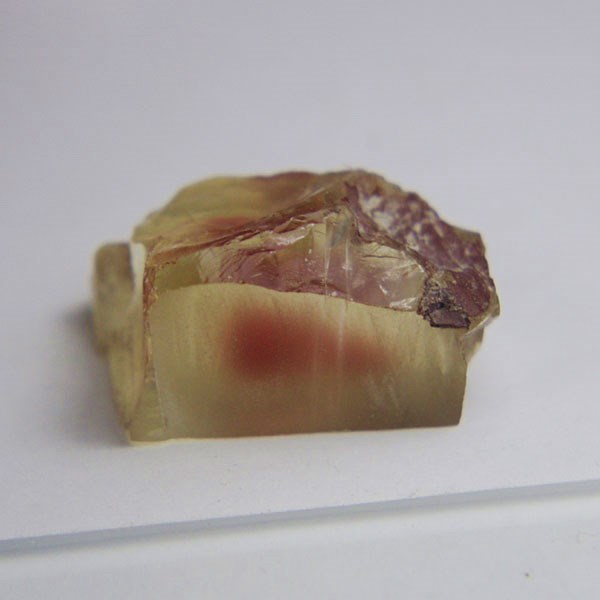 Red Center Natural Oregon Sunstone Facet Rough 37.03 ct GL Litnon.com