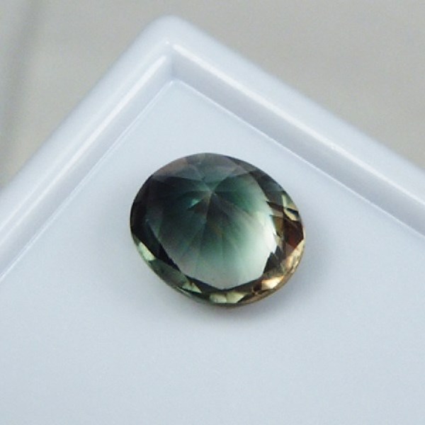 USA Cut American Gemstone Bi-Color Oregon Sunstone 1.81 ct GL Litnon.com