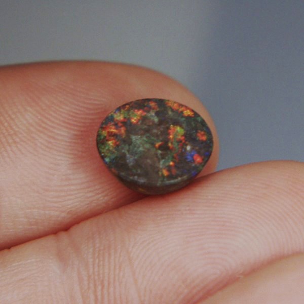 Multi-color Fire Untreated Black Matrix Opal Honduras 3.41 ct  Litnon.com