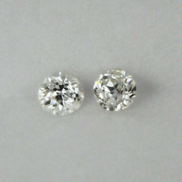 Early Euro Cut Diamond Pair 0.60 ct tw  Litnon.com