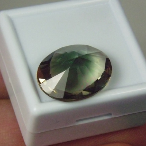 USA Cut American Gemstone Bi-Color Oregon Sunstone 11.20 ct GL Litnon.com