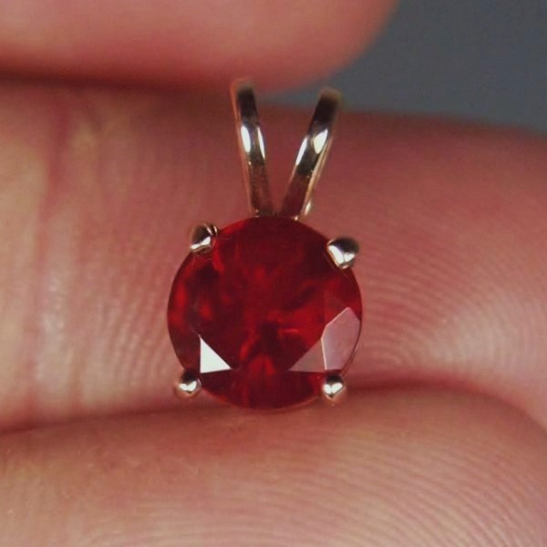 Mexican Cherry Opal 14kt Rose Gold Pendant  Litnon.com