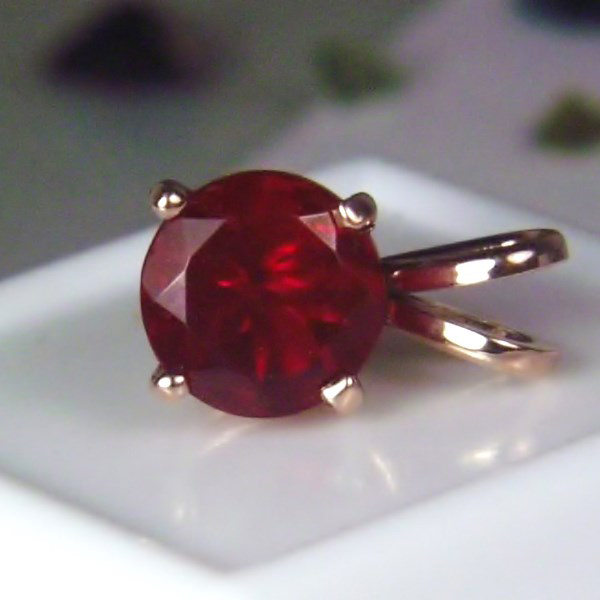 Mexican Cherry Opal 14kt Rose Gold Pendant  Litnon.com