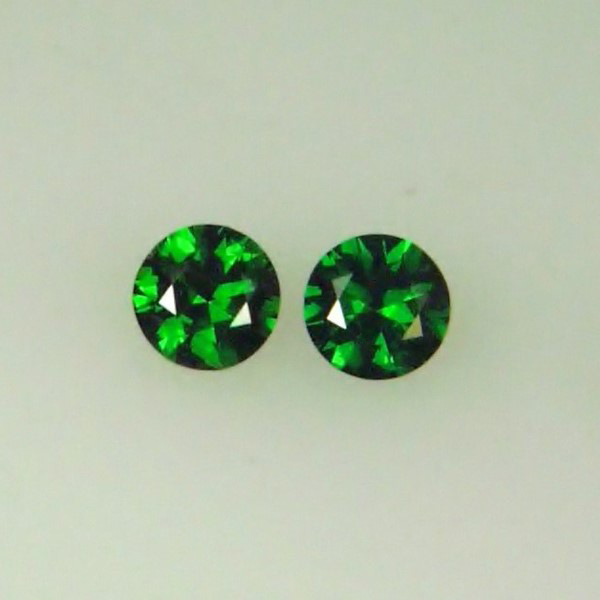 Deep Chrome Green Tsavorite Garnet Pair Kenya  Litnon.com