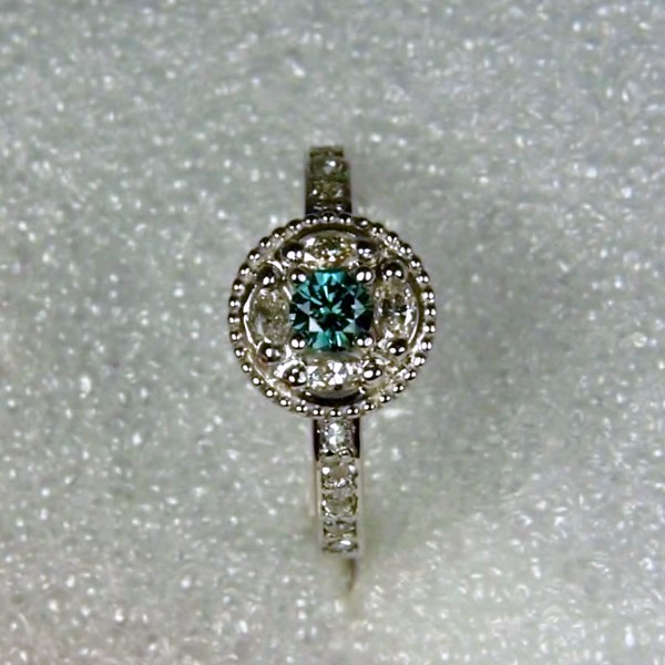 Blue Diamond 14 kt White Gold Ring 1.15 ct tw  Litnon.com