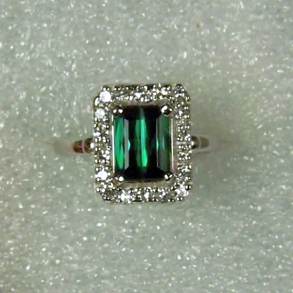 Natural Brazil Tourmaline and Diamond 14 kt Ring 3.30 ct  Litnon.com