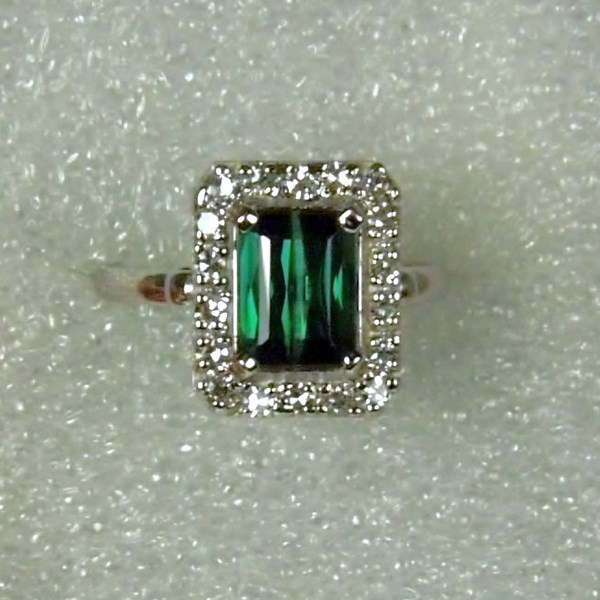 Natural Brazil Tourmaline and Diamond 14 kt Ring 3.30 ct  Litnon.com