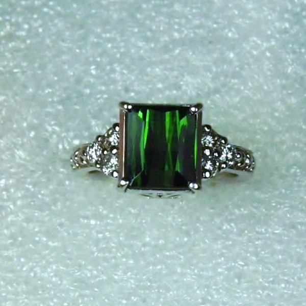 Natural Brazil Tourmaline and Diamond 14 kt Ring 3.52 ct  Litnon.com