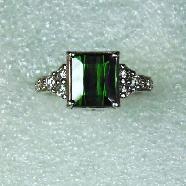 Natural Brazil Tourmaline and Diamond 14 kt Ring 3.52 ct  Litnon.com