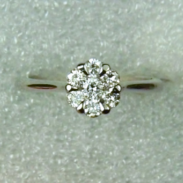  Diamond 14 kt White Gold Ring  Litnon.com