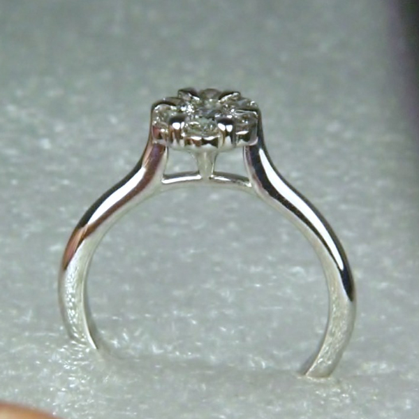  Diamond 14 kt White Gold Ring  Litnon.com