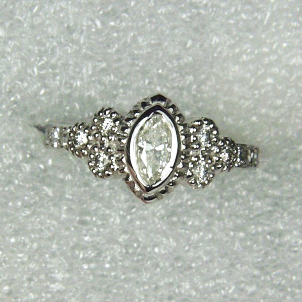  Diamond 14 kt White Gold Ring 0.98 ct tw  Litnon.com
