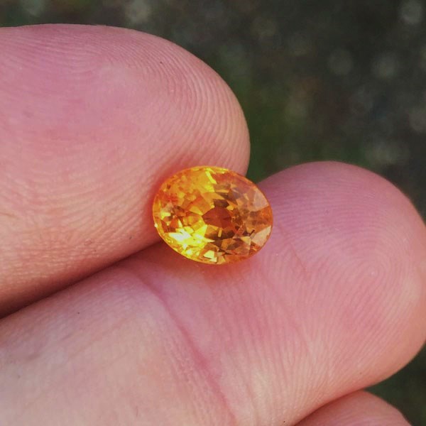 Bright Orange and Clean Mandarin Spessartite Garnet 2.06 ct GL Litnon.com