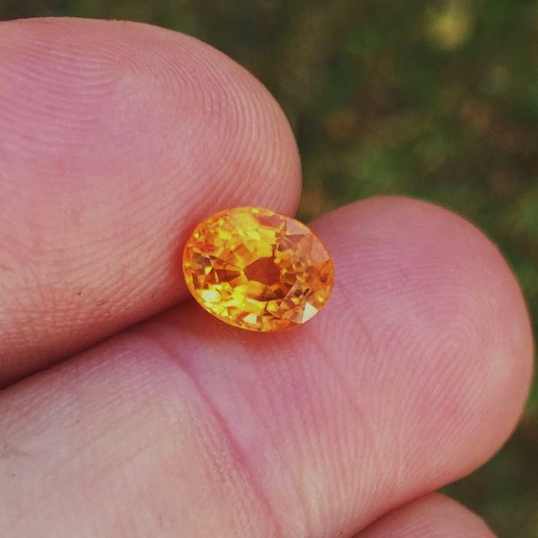 Bright Orange and Clean Mandarin Spessartite Garnet 2.06 ct GL Litnon.com