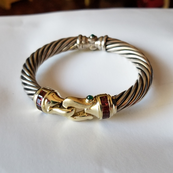 Estate David Yurman Cable Classic Hinged Buckle Bracelet  Litnon.com