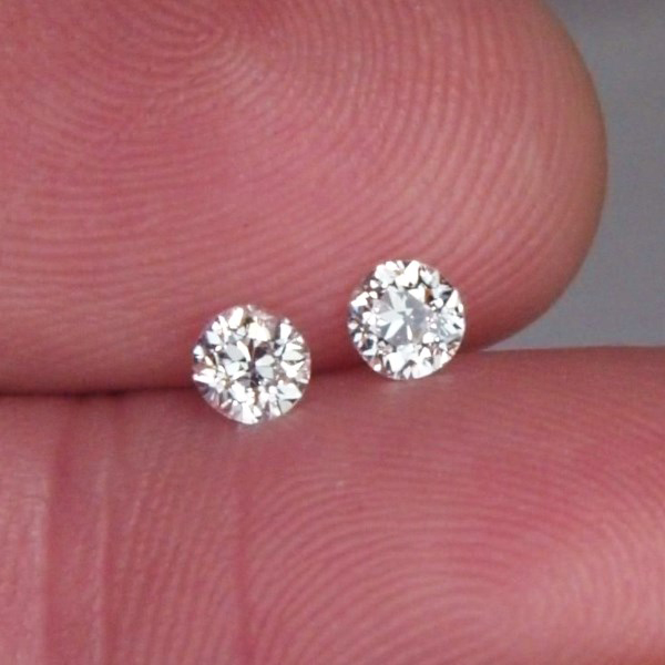 Antique ~ Vintage European Cut Diamond Pair 0.50 ct  Litnon.com