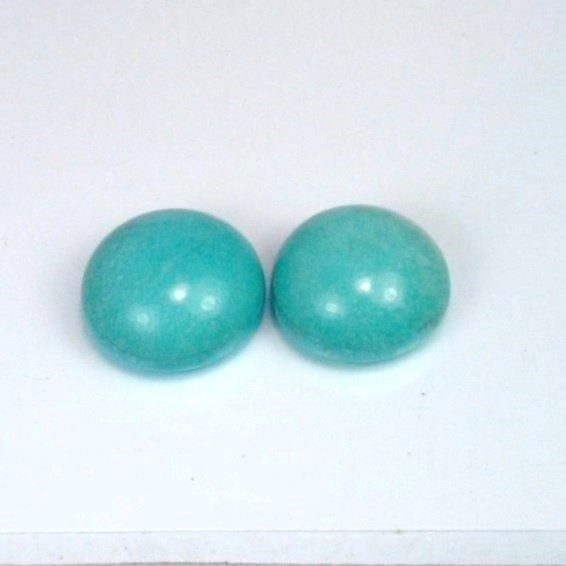 Old Stock Natural Sleeping Beauty Turquoise Arizona Pair 20.48 ct GL Litnon.com