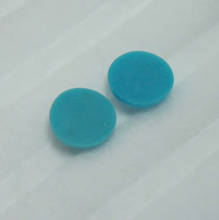 Old Stock Natural Sleeping Beauty Turquoise Arizona 8 mm Pair  Litnon.com