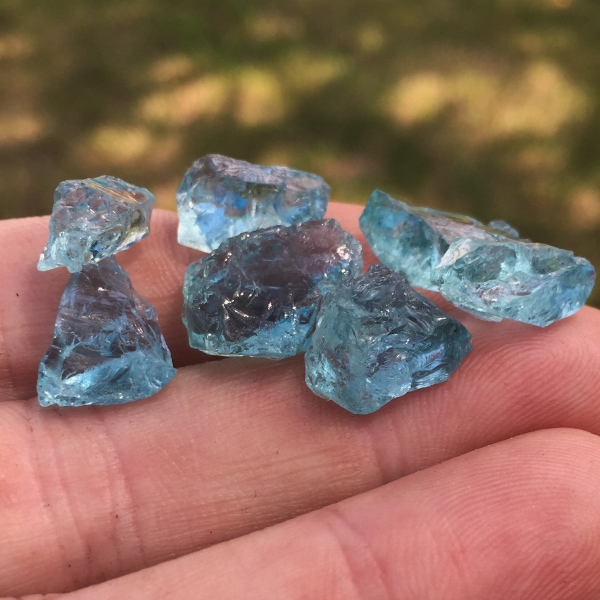 Strong Blue Aquamarine Facet Rough Nigeria 8.7 Grams  Litnon.com