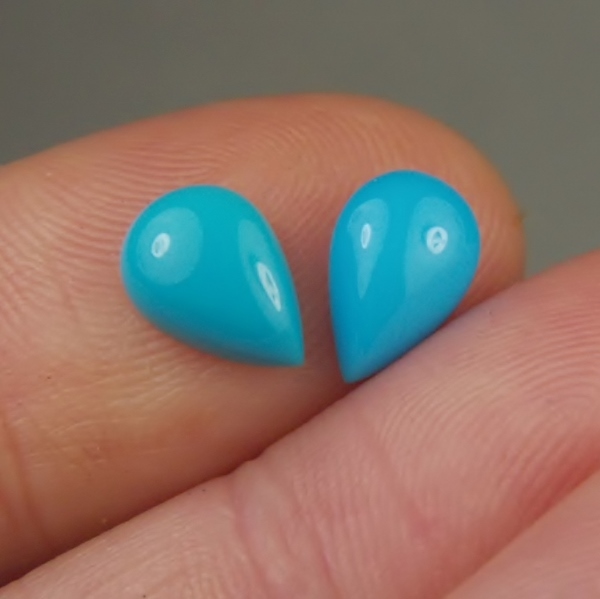 Old Stock Natural Sleeping Beauty Turquoise Arizona Pair  Litnon.com