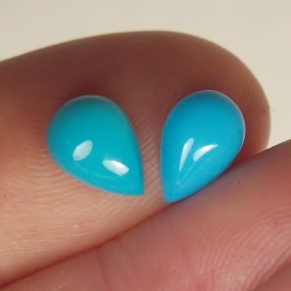 Old Stock Natural Sleeping Beauty Turquoise Arizona Pair  Litnon.com