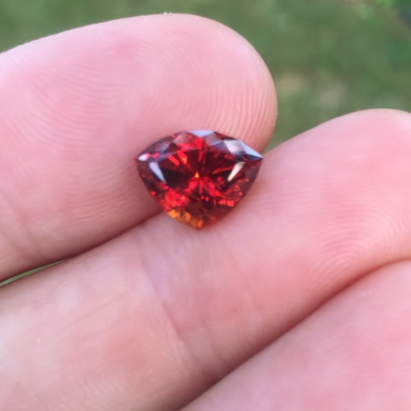 Red Orange Spessartite Garnet Nigeria 3.85 ct GL Litnon.com