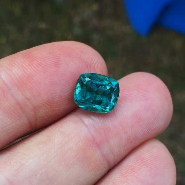 Rare Old Stock Quality Blue Green Tourmaline Brazil 4.24 ct GL  Litnon.com