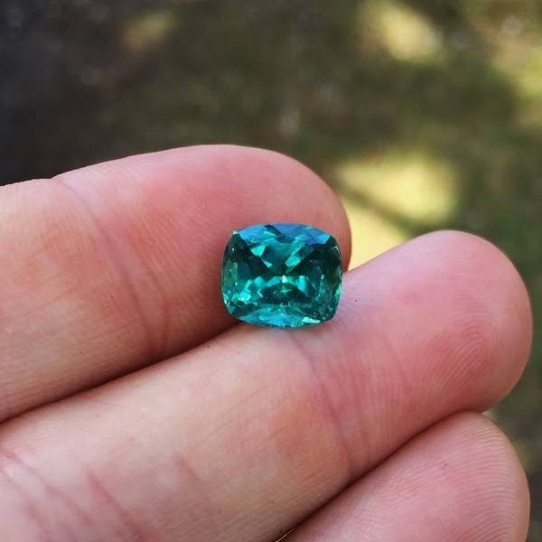 Rare Old Stock Quality Blue Green Tourmaline Brazil 4.24 ct GL  Litnon.com