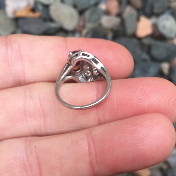 Vintage 14 kt Diamond and Ruby Ring  Litnon.com