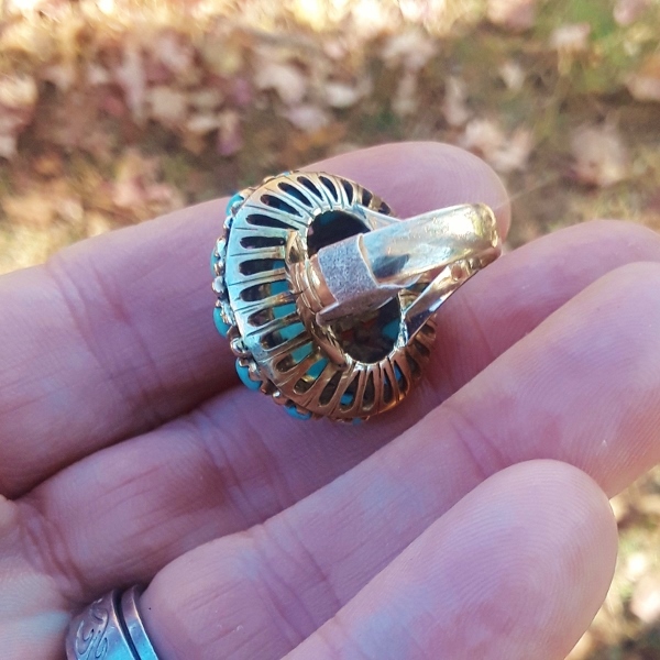 Antique Victorian Persian Turquoise Ring 14 kt  Litnon.com