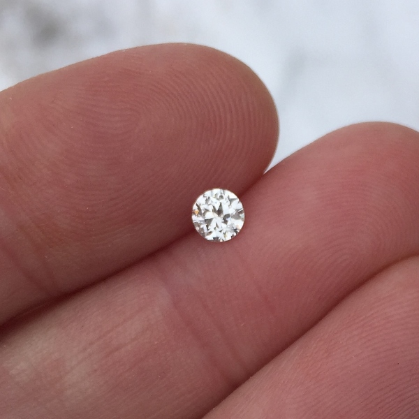 Antique Euro Cut Diamond SI-1 G- H color 0.37 ct  Litnon.com
