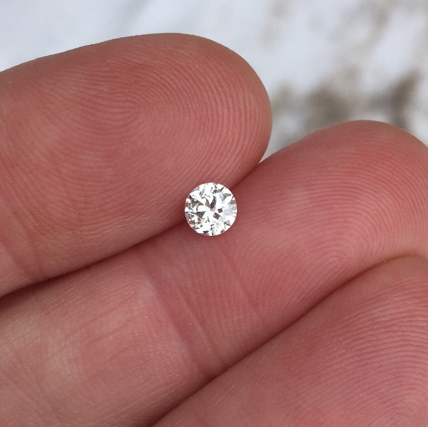 Antique Euro Cut Diamond SI-1 G- H color 0.37 ct  Litnon.com